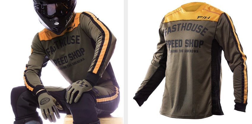 jersey Sanguaro Petrol LS Jersey - Olive/Vintage Gold