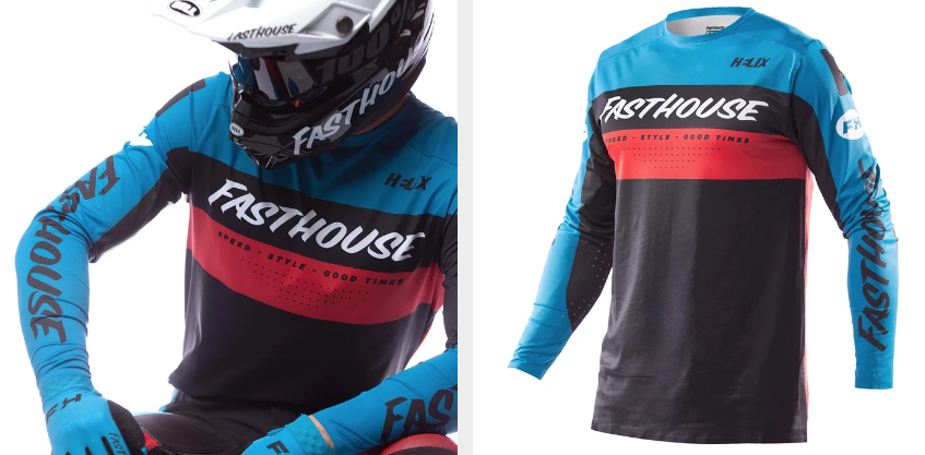 Helix Daytona LS Jersey - Electric Blue/Black