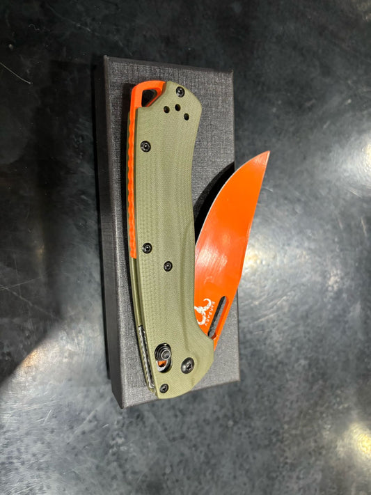 NAVAJA GRANDE VERDE CON NARANJA