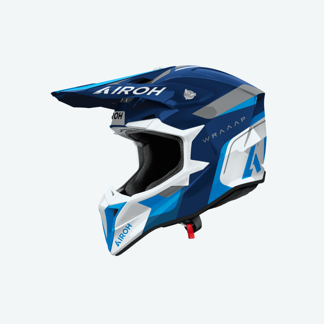 AIROH HELMET WRAAAP CONQUER BLUE GLOSS