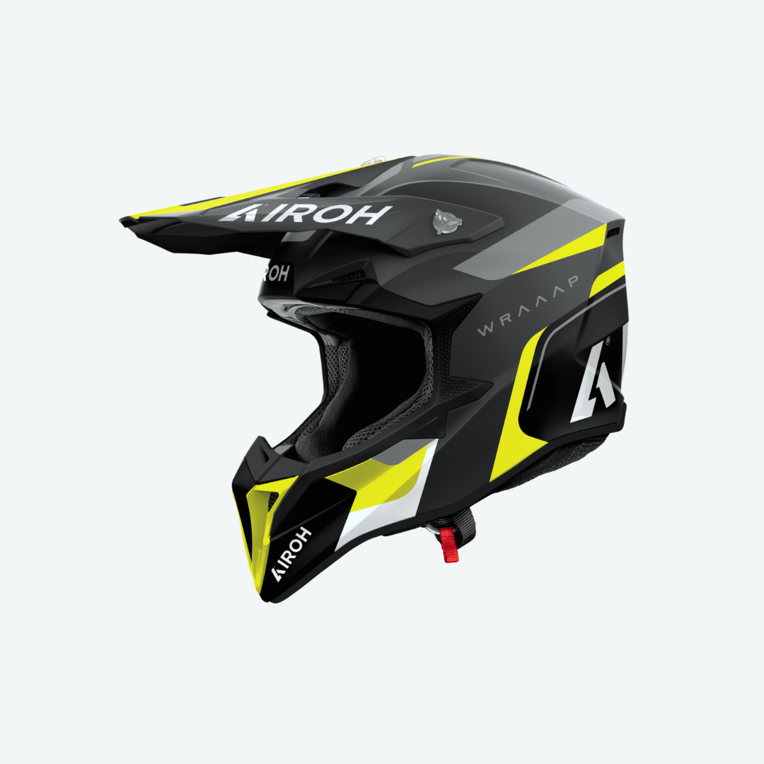 AIROH HELMET WRAAAP CONQUER YELLOW MATT
