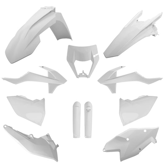 KIT DE PLÁSTICOS POLISPORT KTM (17-19) WHITE