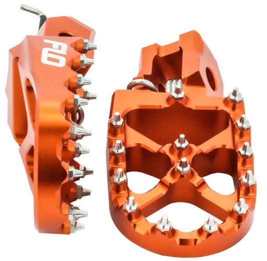 FLO Motorsports Foot Pegs Orange