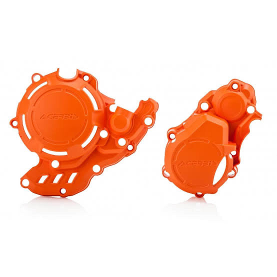 Acerbis X-Power Clutch/Ignition Cover Protection Kit Orange