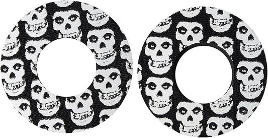 Donas para Puños de Motocicleta Factory Effex Skulls Blanco/Negro